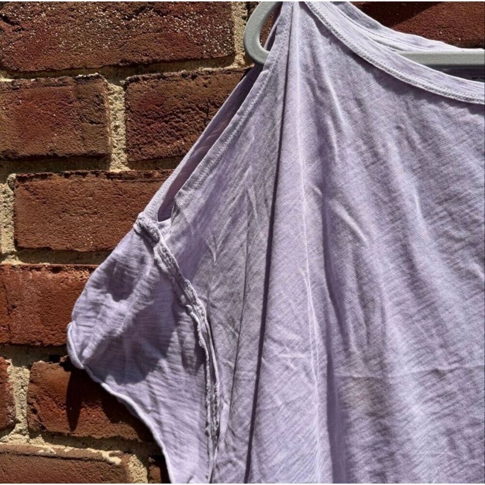Free People we the free U Fancy Slouchy Tee oversized in lavender Women’s M NEW - Picture 4 of 10